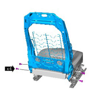 Front seat recliner motor (G1780405) removal and installation