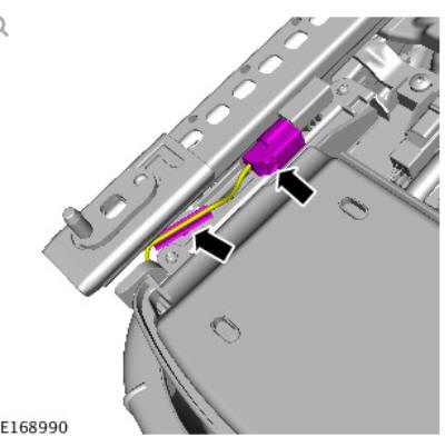 Front seat tilt motor (G1780404) removal and installation