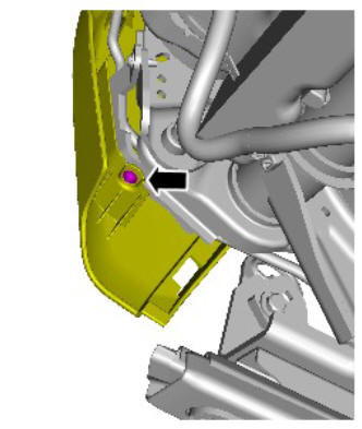 Front seat tilt motor (G1780404) removal and installation