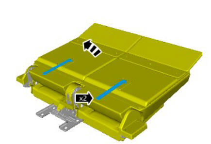 Third row seat head restraint (G1808277) removal and installation