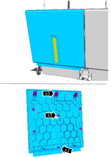 Third row seat head restraint (G1808277) removal and installation