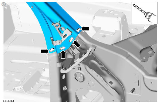 Side panel sheet metal repairs 'A' pillar reinforcement (G1770903) - Installation