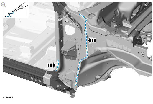 Side panel sheet metal repairs 'A' pillar reinforcement (G1770903) - Installation