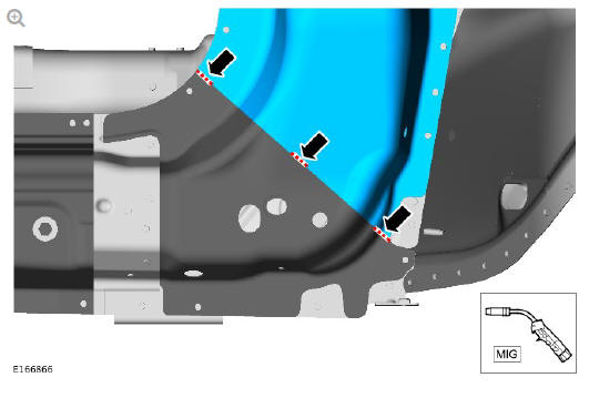 Side panel sheet metal repairs 'A' pillar reinforcement (G1770903) - Installation
