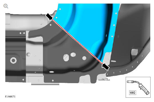 Side panel sheet metal repairs 'A' pillar reinforcement (G1770903) - Installation