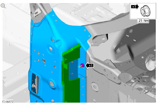 Side panel sheet metal repairs 'A' pillar reinforcement (G1770903) - Installation