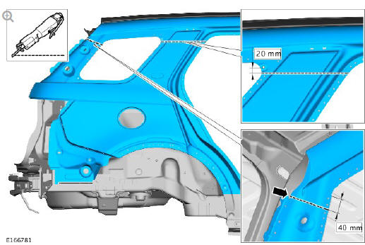 Rear end sheet metal repairs quarter panel (G1770932) - Removal