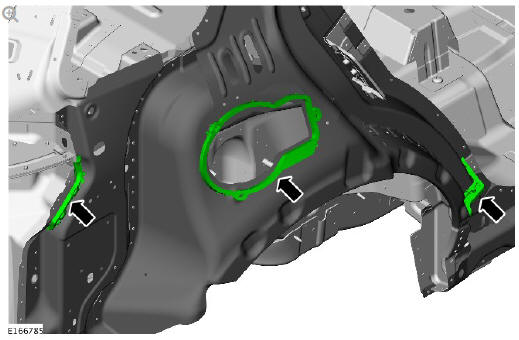 Rear end sheet metal repairs quarter panel (G1770932) - Removal