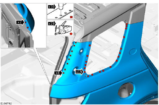 Rear end sheet metal repairs quarter panel (G1770932) - Installation