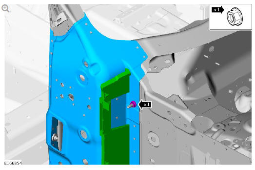 Side panel sheet metal repairs 'A' pillar reinforcement (G1770903) - Removal 