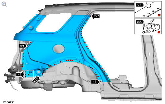 Rear end sheet metal repairs quarter panel (G1770932) - Installation