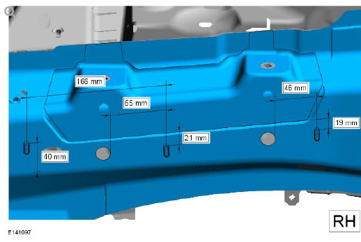 Front end sheet metal repairs front side member and suspension top mount assembly (G1770869) - Installation