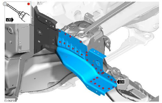 Front end sheet metal repairs fender apron panel reinforcement (G1770870) removal and installation