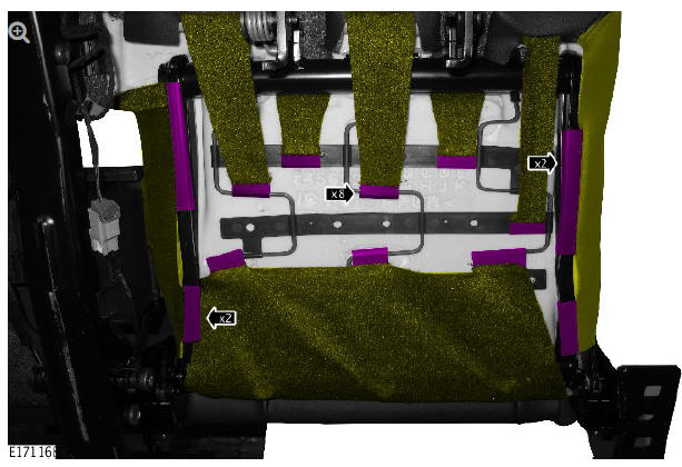 Third row seat cushion cover (G1808262) removal and installation
