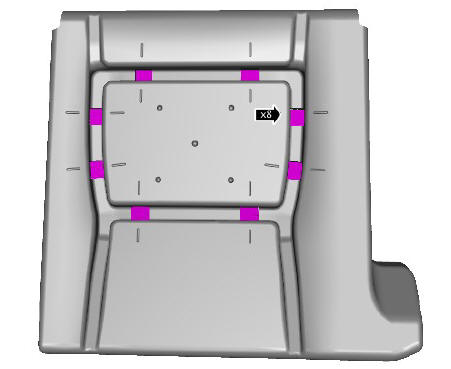 Third row seat cushion cover (G1808262) removal and installation