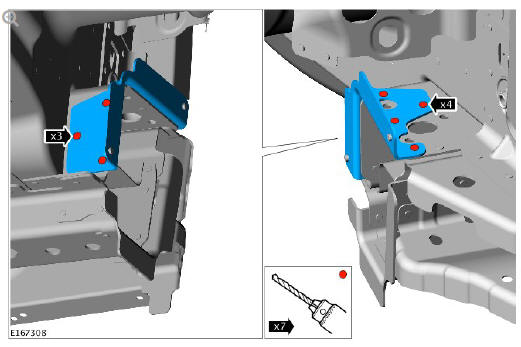 Rear end sheet metal repairs rear bumper mounting upper (G1780738) removal and installation