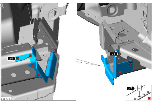 Rear end sheet metal repairs rear bumper mounting lower (G1780739) removal and installation