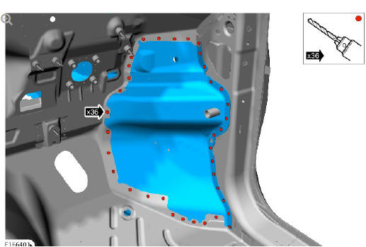 Front end sheet metal repairs front side member and suspension top mount assembly (G1770869) - Removal