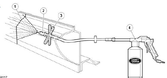 Application of Cavity Wax Protection on a Door Rocker Panel After Partial Repair