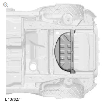 Area of Underbody Sealer Application - Spare Wheel Well