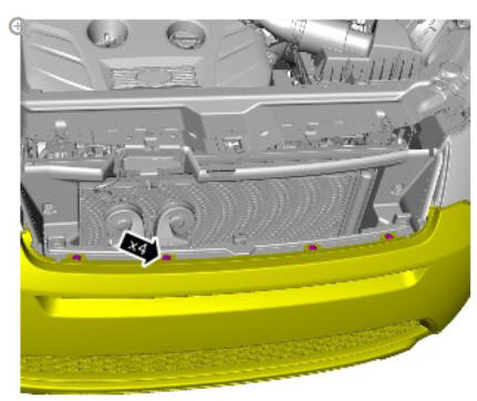 Front bumper cover (G1780369) - Removal 