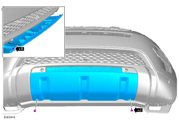 Front bumper cover (G1780369) - Removal 