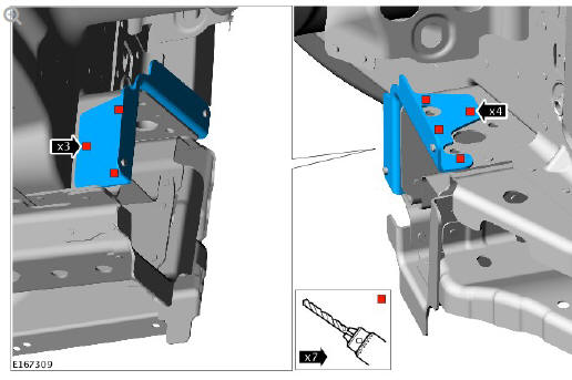 Rear end sheet metal repairs rear bumper mounting upper (G1780738) removal and installation