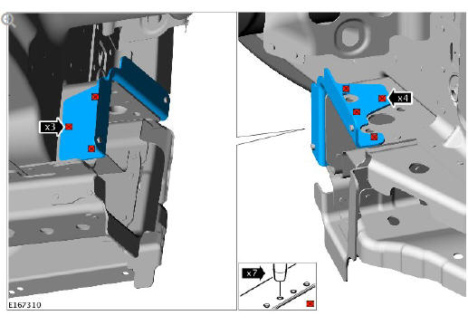 Rear end sheet metal repairs rear bumper mounting upper (G1780738) removal and installation