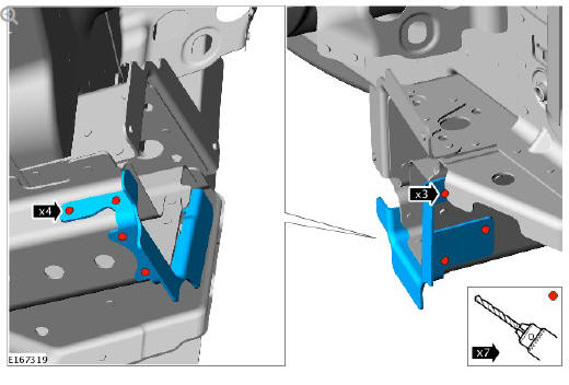Rear end sheet metal repairs rear bumper mounting lower (G1780739) removal and installation