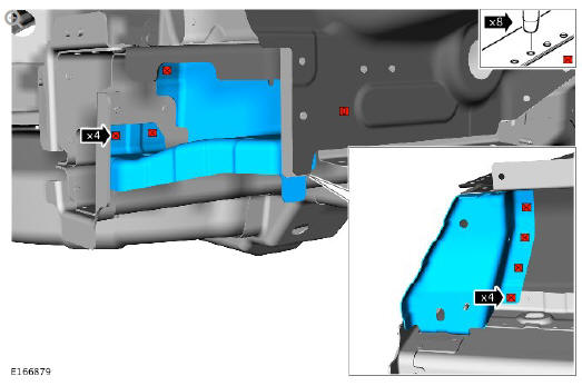 Rear end sheet metal repairs rear side member lower side extension (G1771166) removal and installation