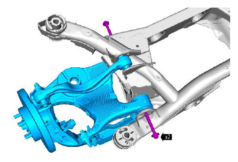 Uni-body, subframe and mounting system rear subframe - FWD (G1799046) - Installation