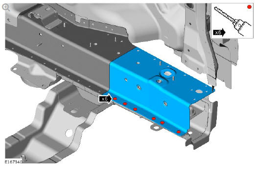 Rear end sheet metal repairs rear side member closing panel (G1780740) removal and installation