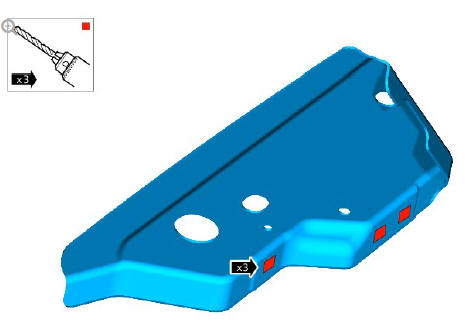 Rear end sheet metal repairs rear floor side extension (G1770934) - Installation