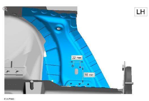 Front end sheet metal repairs fender apron lower panel (G1775678) - Installation