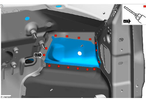 Front end sheet metal repairs suspension top mount (G1770868) - Installation