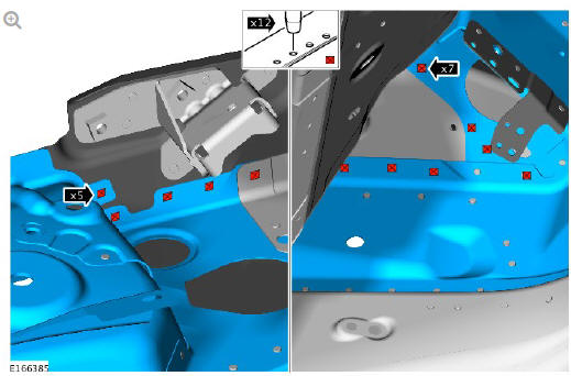 Front end sheet metal repairs suspension top mount (G1770868) - Installation