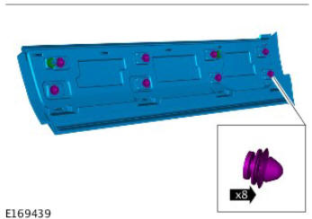 Exterior trim and ornamentation rear door lower moulding (G1796253) removal and installation