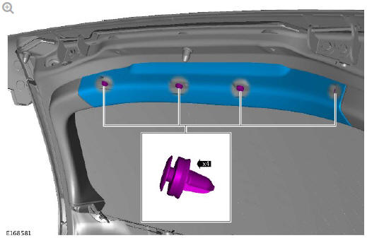 Exterior trim and ornamentation rear spoiler (G1791772) - Removal