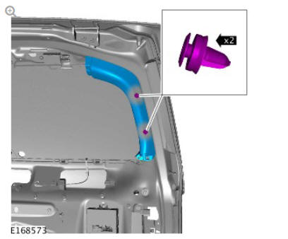Exterior trim and ornamentation rear spoiler (G1791772) - Removal