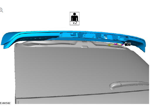 Exterior trim and ornamentation rear spoiler (G1791772) - Installation