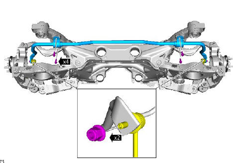 Uni-body, subframe and mounting system rear subframe - FWD (G1799046) - Removal