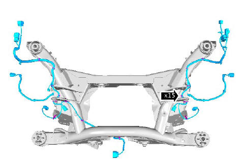Uni-body, subframe and mounting system rear subframe - FWD (G1799046) - Removal