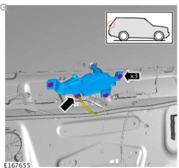 Liftgate window glass (G1805065) - Removal