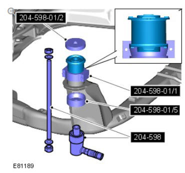 Uni-body, subframe and mounting system front subframe front bushing (g1348232) removal and installation