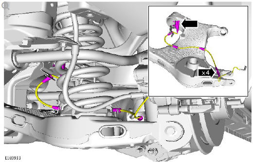 Uni-body, subframe and mounting system rear subframe - FWD (G1799046) - Removal