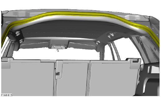 Glass roof panel blind (G1805063) - Removal