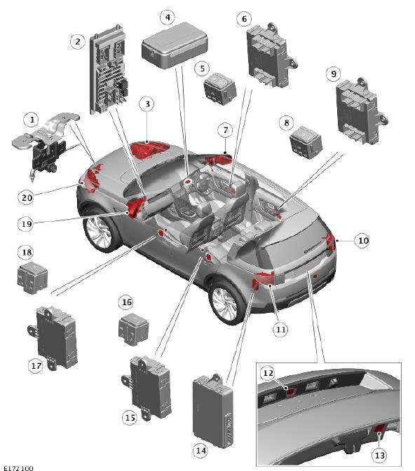 COMPONENT LOCATION - ELECTRICAL COMPONENTS