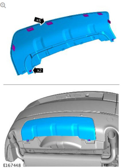 Rear bumper cover (G1780371) removal and installation