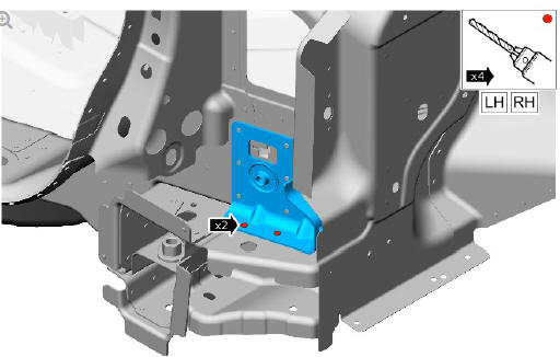Rear end sheet metal repairs back panel inner (G1770945) - Removal
