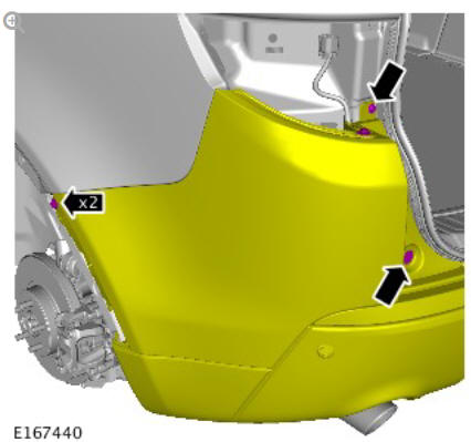 Rear bumper cover (G1780371) removal and installation